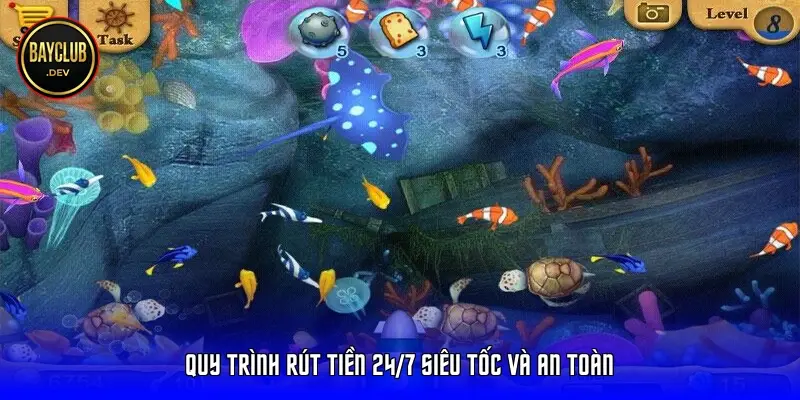 Quy trình rút tiền 24/7 siêu tốc và an toàn