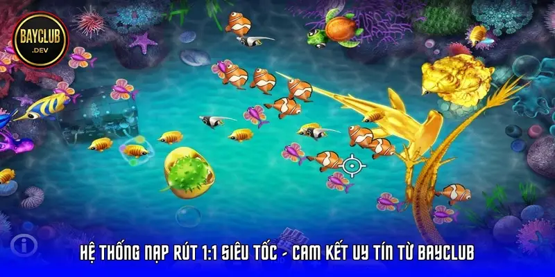 Hệ thống nạp rút 1:1 siêu tốc – Cam kết uy tín từ BayClub